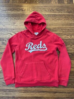 CINCINNATI REDS BASEBALL Genuine Merchandise Red 'Reds' Pullover Hoodie